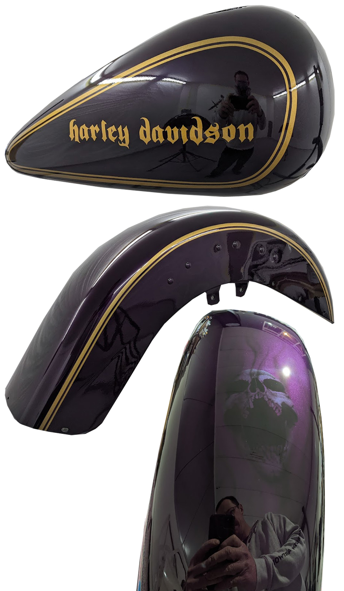 HD Black Candy Purple Skulls Paint Job